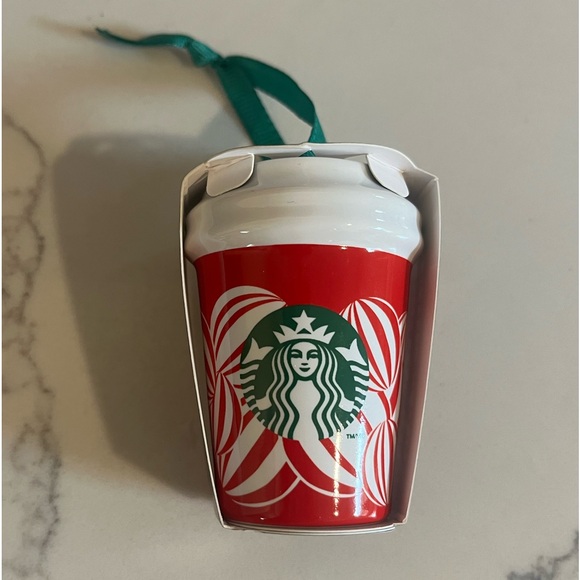 Starbucks 2024 Red Cup Ceramic Christmas Tree Ornament 2.5" Holiday Decor NWT - Picture 3 of 6